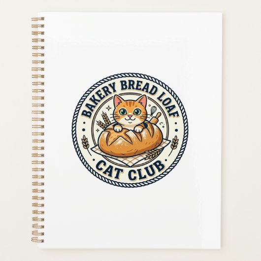 Bäckerei Brotlaib Katze Katzenmutter Geschenkidee Planer (Vorderseite)
