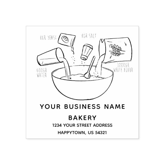 Bäckerei Business Bread Rezept Gummistempel (Prägung)