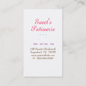 Bäckerei Business Card Pop Dots Canopy Visitenkarte (Rückseite)