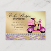 Bäckerei Business Card Zebra Pink Gold Sparkassett Visitenkarte (Rückseite)