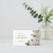 Bäckerei Business Elegante Kuchen Visitenkarte (Stehend Vorderseite)