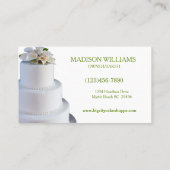 Bäckerei Business Elegante Kuchen Visitenkarte (Rückseite)