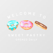 Bäckerei Business Willkommensschild Wasserfarben D Fensteraufkleber (Blatt)