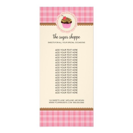 Bäckerei-Butike-Produkt-Gestell-Karten Werbekarte (Vorne)