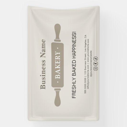 Bäckerei Button Business Banner (Vertikal)