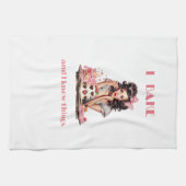 Bäckerei Button-up Girl Cakes and Pastries Geschirrtuch (Horizontal)