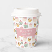 Bäckerei Café Cupcake Geschäftsreise Pappbecher (Rückseite)