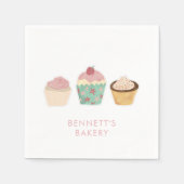 Bäckerei Café Cupcake Geschäftsreise Serviette (Vorderseite)