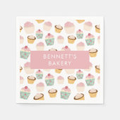 Bäckerei Café Cupcake Geschäftsreise Serviette (Vorderseite)