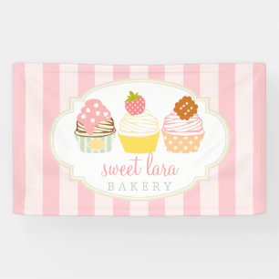 Bäckerei-Café-Retro süße Kuchen-niedliche Buti Banner