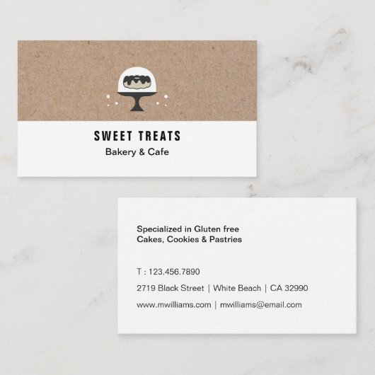 Bäckerei & Café Visitenkarte (Vorne/Hinten)