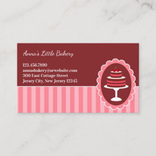 Bäckerei Cake Business Cards Visitenkarte
