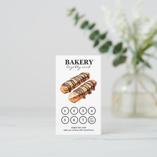 Bäckerei Cakes QR Code Loyalität Karte (Stehend Vorderseite)