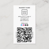 Bäckerei Cakes QR Code Loyalität Karte (Rückseite)
