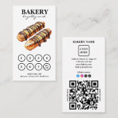 Bäckerei Cakes QR Code Loyalität Karte (Vorne/Hinten)