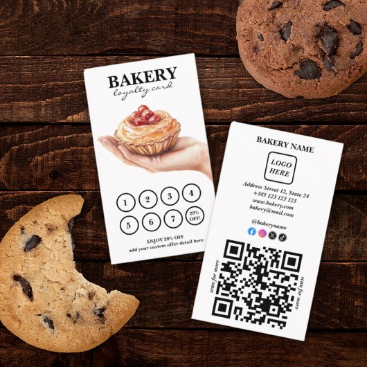 Bäckerei Cakes QR Code Loyalität Karte