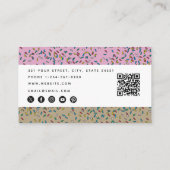 Bäckerei Cakes & Süßigkeiten QR Code Social Media  Visitenkarte (Rückseite)