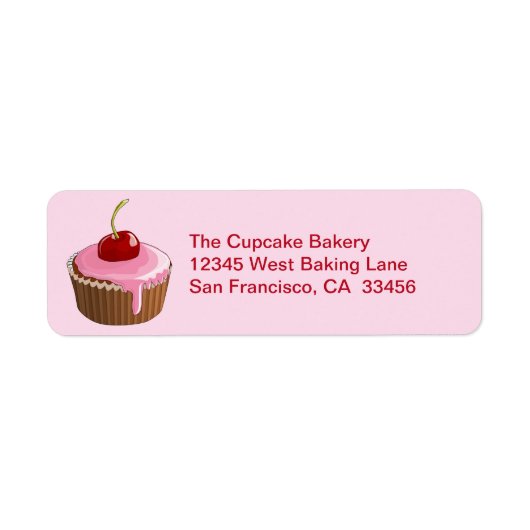 Bäckerei Cherry Cupcake Pick Farbe Business Sticke (Vorne)