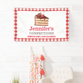 Bäckerei Chocolate Cake Red Gingham Werbeaktion Banner (Insitu)