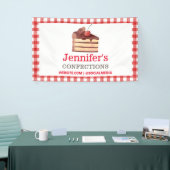 Bäckerei Chocolate Cake Red Gingham Werbeaktion Banner (Messeveranstaltung)