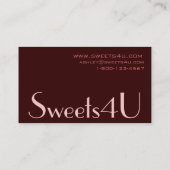 Bäckerei Chocolatier kundengerechte Visitenkarte (Rückseite)