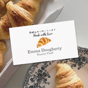 Bäckerei Croissant Brot Kleinunternehmen Modern Visitenkarte