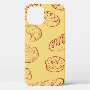 Bäckerei, Croissants, Lebensmittel Vintage nahtlos Case-Mate iPhone Hülle