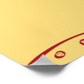 Bäckerei, Croissants, Lebensmittel Vintage nahtlos Poster (Ecke)