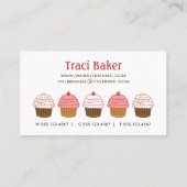Bäckerei Cupcake Business Cards Visitenkarte (Rückseite)