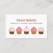 Bäckerei Cupcake Business Cards