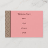 Bäckerei Cupcake Business Cards Visitenkarte (Rückseite)