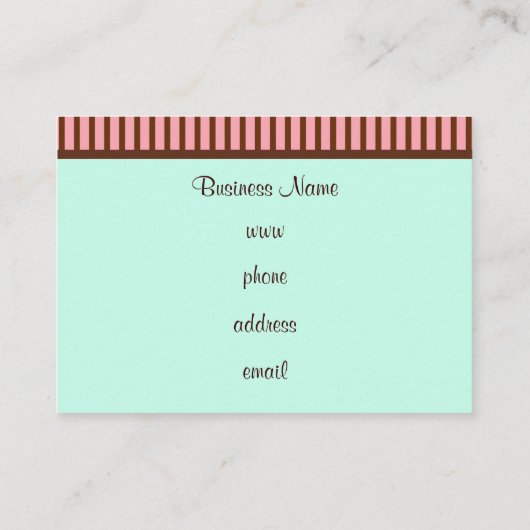 Bäckerei Cupcake Business Cards Visitenkarte (Rückseite)