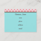 Bäckerei Cupcake Business Cards Visitenkarte (Rückseite)