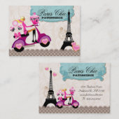 Bäckerei Cupcake Cake Pops Paris Eiffel Tower Visitenkarte (Vorne/Hinten)