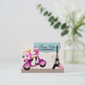 Bäckerei Cupcake Cake Pops Paris Eiffel Tower Visitenkarte (Stehend Vorderseite)