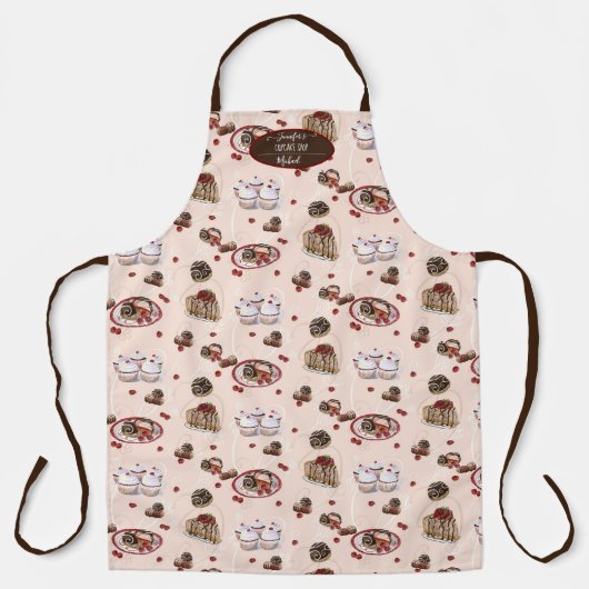Bäckerei Cupcake Dessert Shop Chocolate Business Schürze (Vorderseite)
