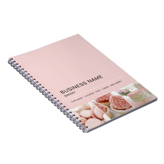 Bäckerei Cupcakes Cake Shop Business Notizblock (Rechte Seite)