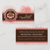 Bäckerei Cupcakes Süßes Geschäft Visitenkarte (Vorne/Hinten)