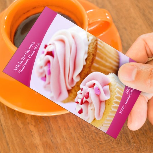 Bäckerei Cupcakes Visitenkarte