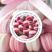 Bäckerei Custom Foto Macarons White Runder Aufkleber