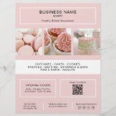 Bäckerei Custom Foto QR Social Media Icons Flyer (Vorne)