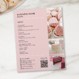 Bäckerei Custom Foto QR Social Media Icons Menü