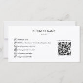 Bäckerei Custom Foto QR Weißes Geschenkgutschein (Rückseite)