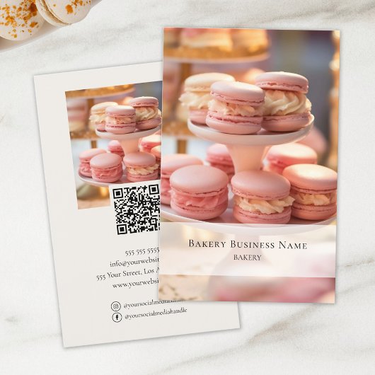 Bäckerei Custom Foto Social Media QR Code Flyer