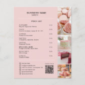 Bäckerei Custom Price List Foto Social Media QR Flyer (Vorne)