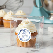 Bäckerei Dairy Free Milk Jug & Wreath Blue & White