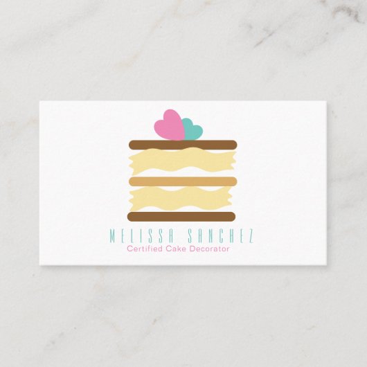 Bäckerei Dekorator Slice Cake Visitenkarte (Vorderseite)