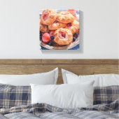 Bäckerei Dessert Croissant Canvas Print Leinwanddruck (Insitu (Schlafzimmer))