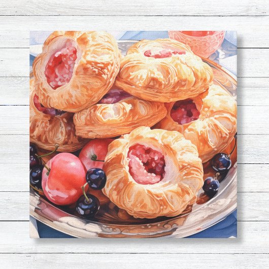 Bäckerei Dessert Croissant Canvas Print Leinwanddruck