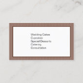 Bäckerei Dessert Visitenkarten Visitenkarte (Rückseite)